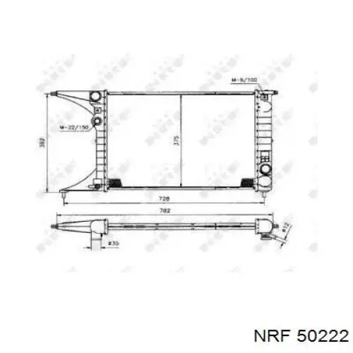 Радиатор 50222 NRF