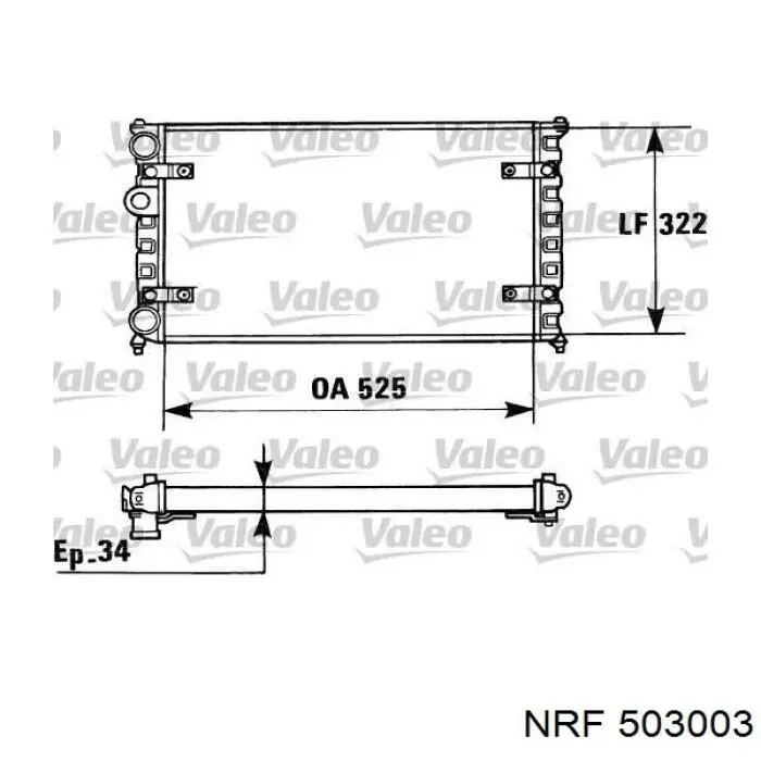 Купить 503003 NRF Радиатор водяной