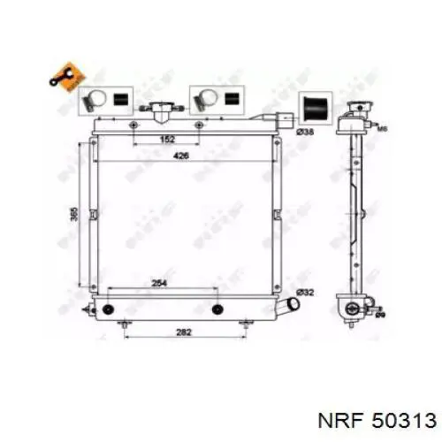 Радиатор 50313 NRF