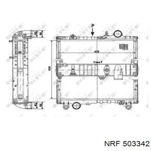 Радиатор охлаждения NRF 503342
