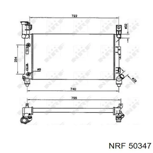 Радиатор 50347 NRF