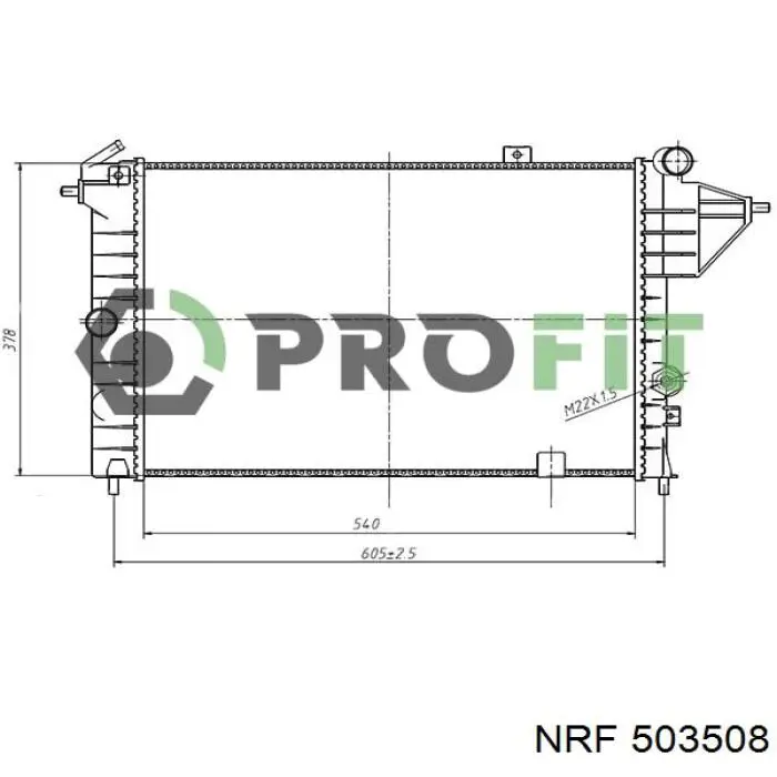 Радиатор охлаждения AVA FP52A253AV