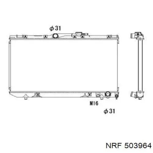 Купить 503964 NRF Радиатор водяной