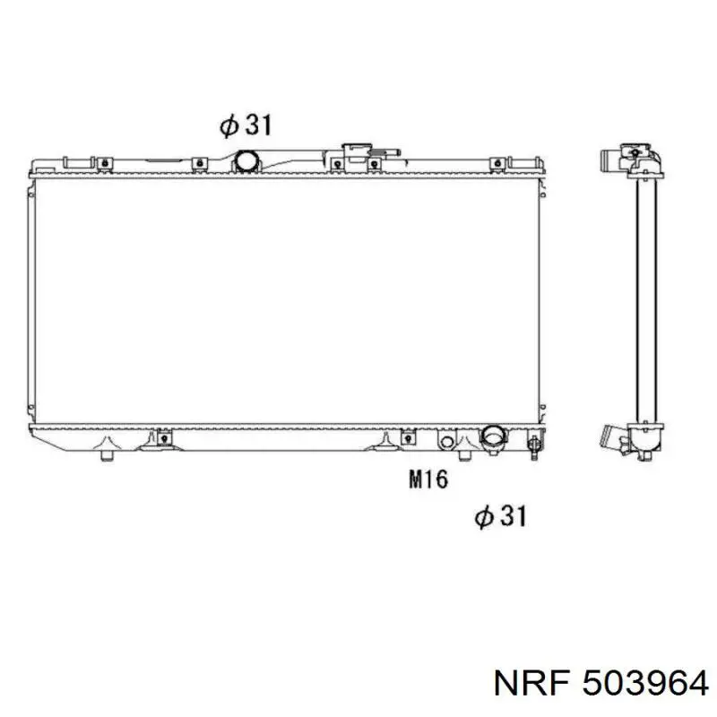 Радиатор 503964 NRF