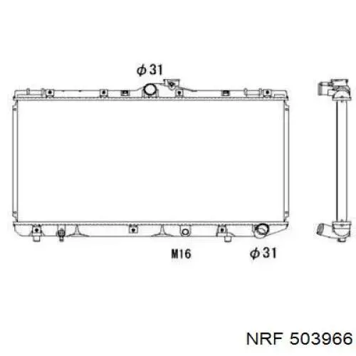 Радиатор 503966 NRF