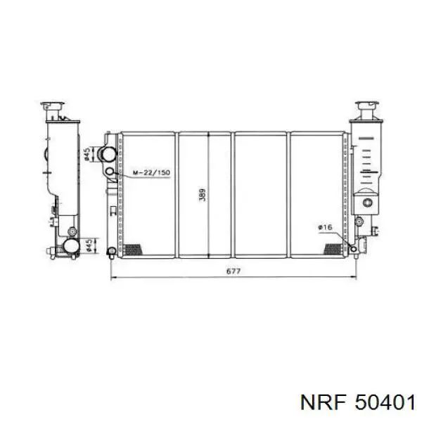 Радиатор 50401 NRF