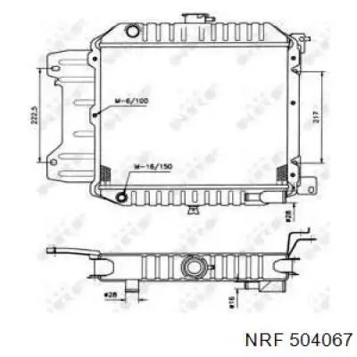 Радиатор 504067 NRF