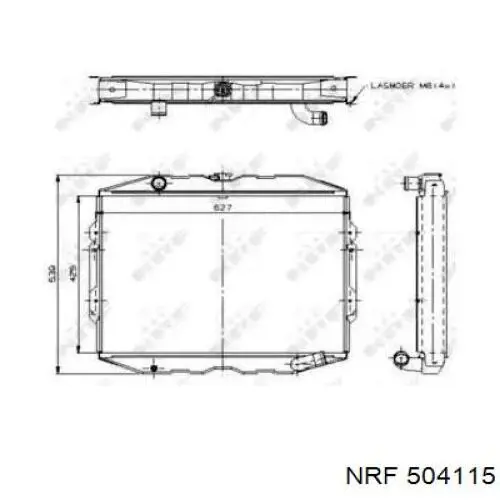 504115 NRF Радиатор основной