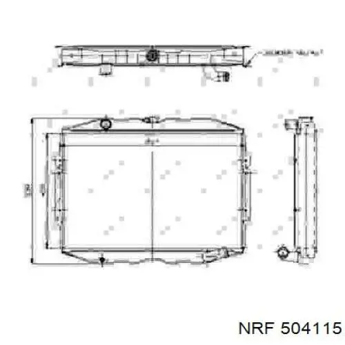 Radiador refrigeración del motor 504115 NRF