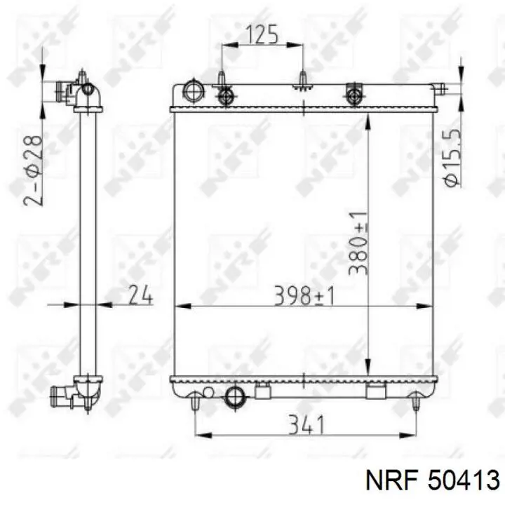 Радиатор охлаждения двигателя NRF 50413 цена, от 43.42 USD