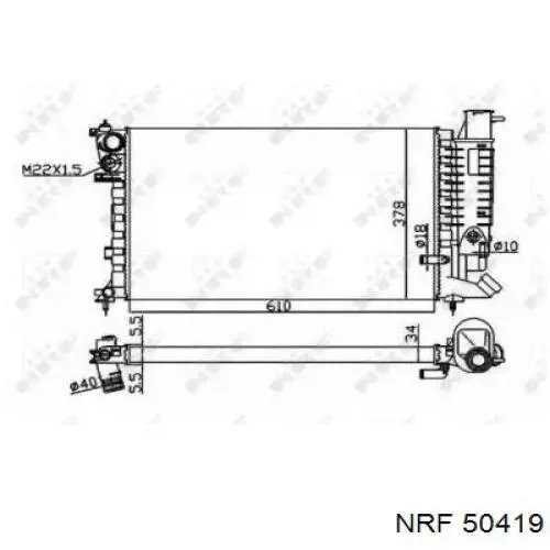 Радиатор 50419 NRF