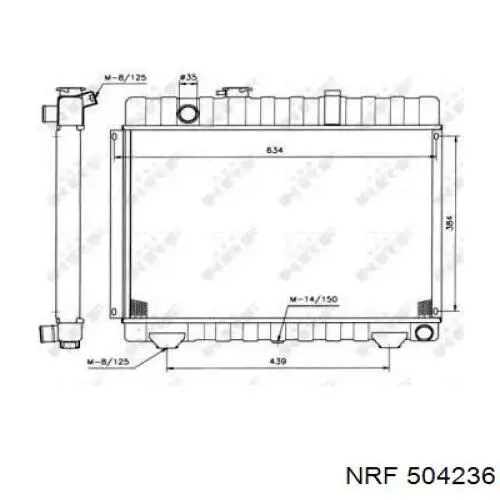 Радиатор охлаждения двигателя NRF 504236 цена, от 438.16 USD