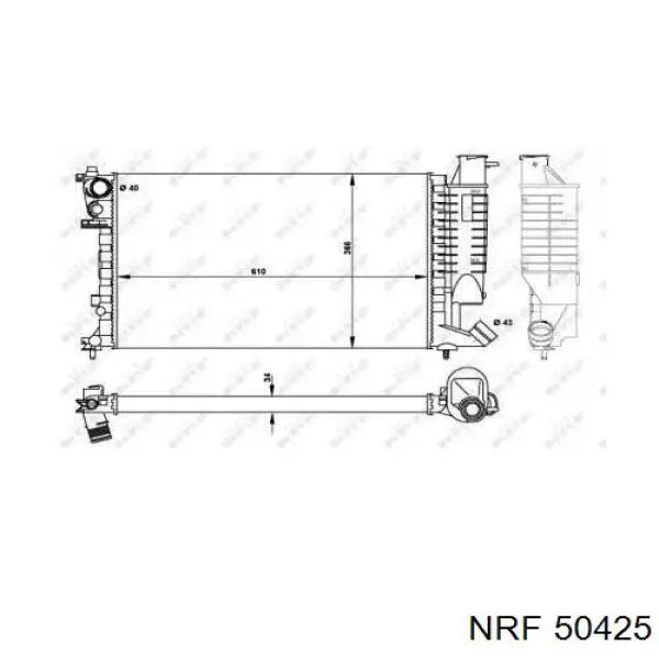 Радиатор 50425 NRF