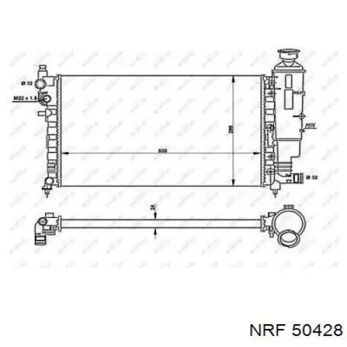 Радиатор 50428 NRF