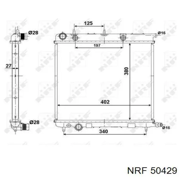 Купить 50429 NRF Радиатор водяной