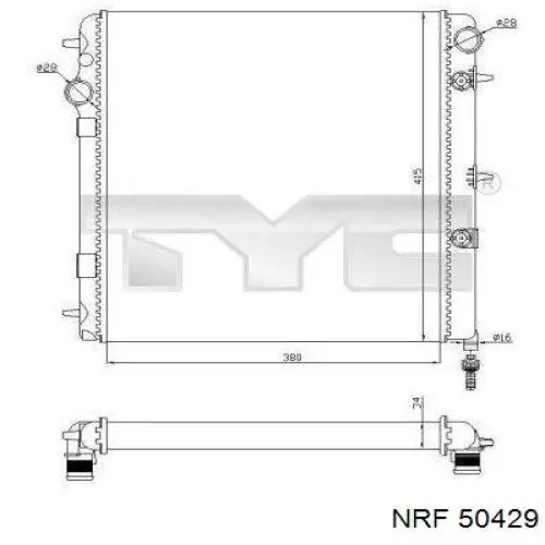 Радиатор 50429 NRF