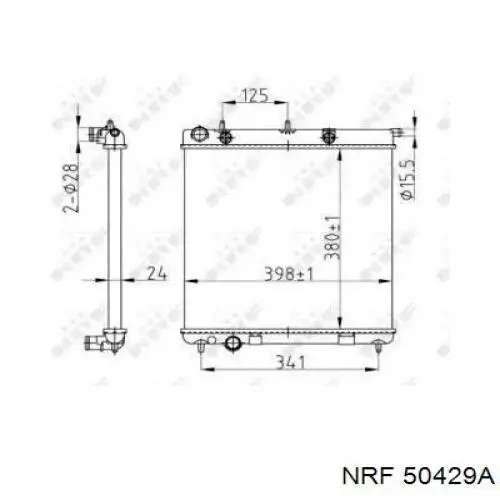 50429A NRF radiador de esfriamento de motor