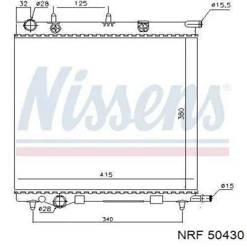 Купить 50430 NRF Радиатор водяной