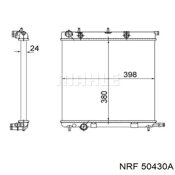 Радиатор 50430A NRF