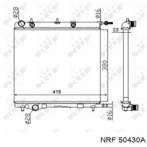 Радиатор 50430A NRF