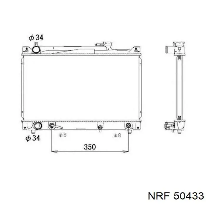 Радиатор охлаждения двигателя NRF 50433 цена, от 103.21 USD