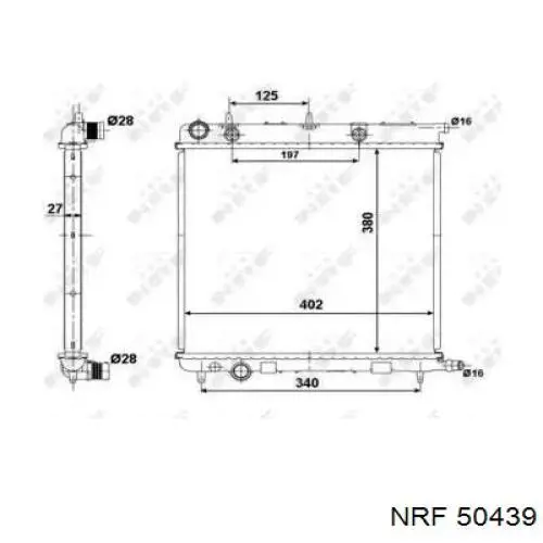 Радиатор 50439 NRF