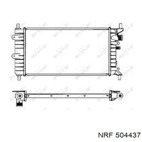 Radiador refrigeración del motor 504437 NRF