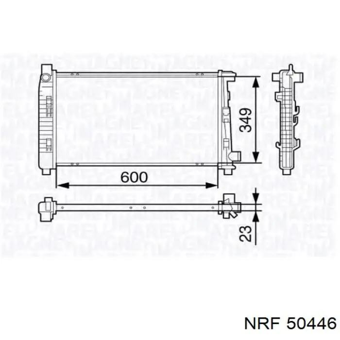Купить 50446 NRF Радиатор водяной