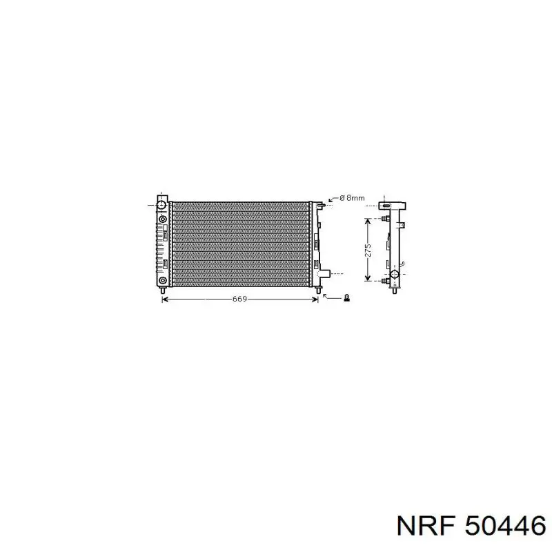 Радиатор охлаждения двигателя NRF 50446 цена, от 120.14 USD