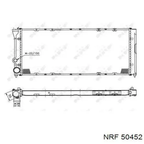 Радиатор 50452 NRF