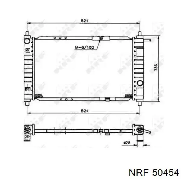 Радиатор 50454 NRF