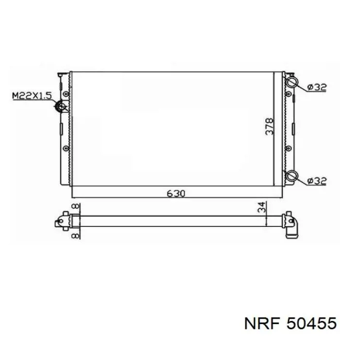 Радиатор 50455 NRF