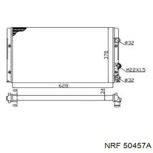 Радиатор 50457A NRF