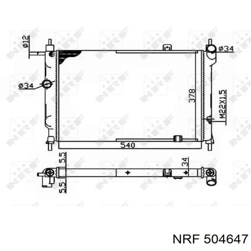 504647 NRF радиатор
