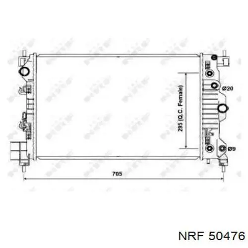 Радиатор 50476 NRF