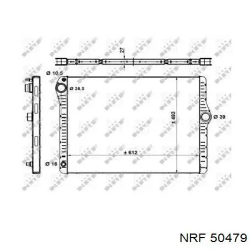 Радиатор охлаждения двигателя NRF 50479 цена, от 224.28 USD