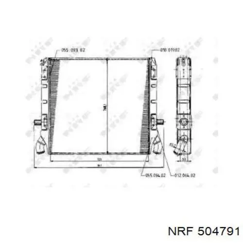 Радиатор 504791 NRF