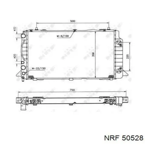 Радиатор 50528 NRF