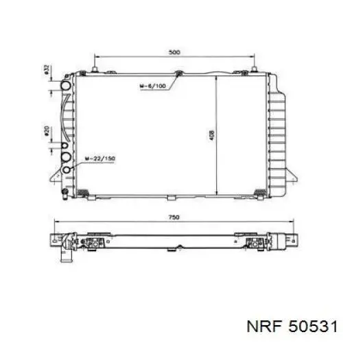 Радиатор 50531 NRF