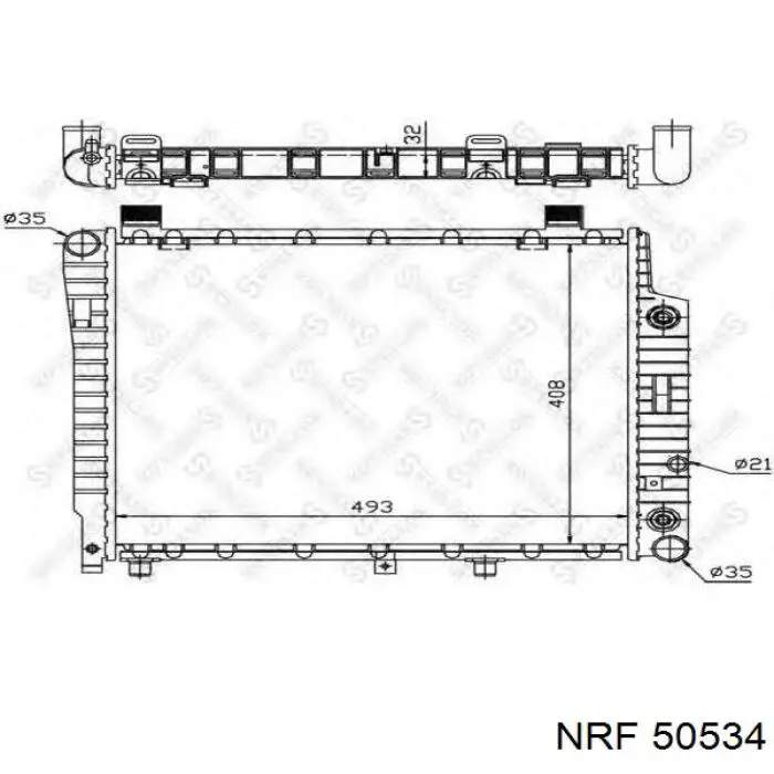 Радиатор 50534 NRF