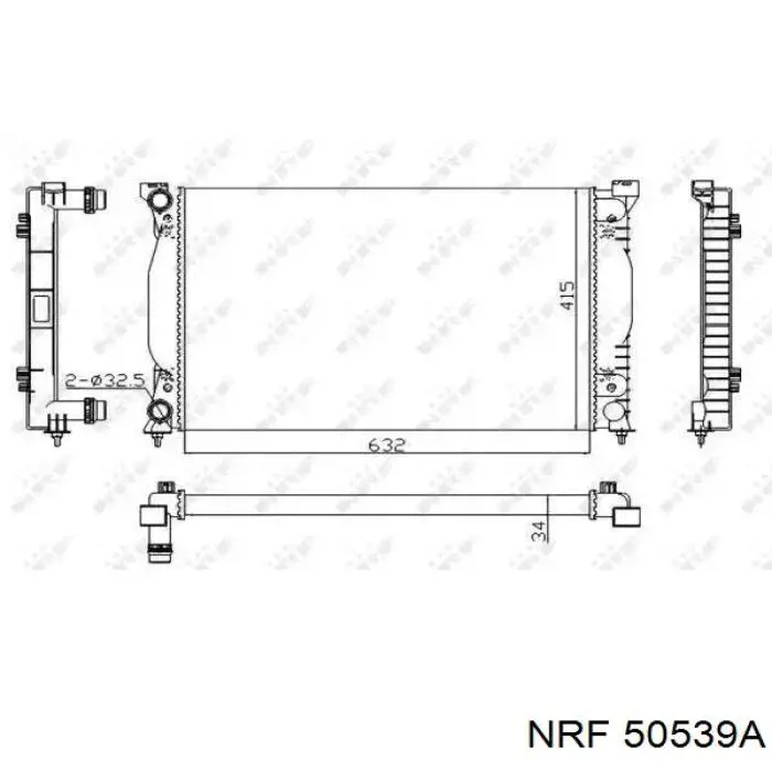 50539A NRF radiador de esfriamento de motor