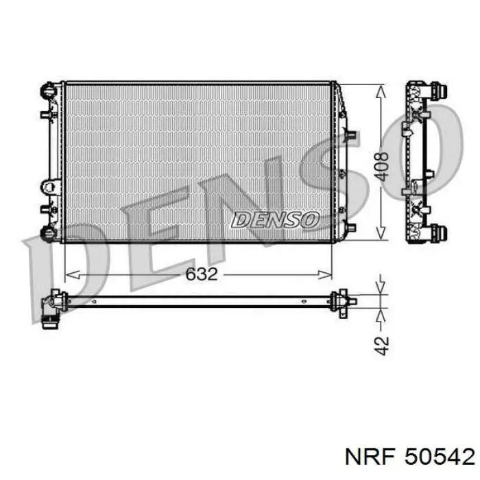 Радиатор охлаждения двигателя NRF 50542 цена, от 44.78 USD