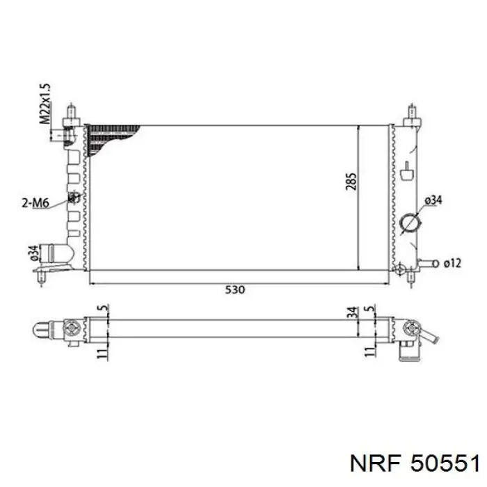 Радиатор охлаждения двигателя NRF 50551 цена, от 39.27 USD