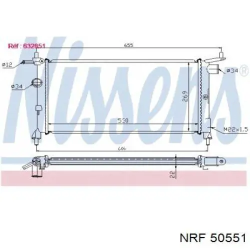 Купить 50551 NRF Радиатор водяной