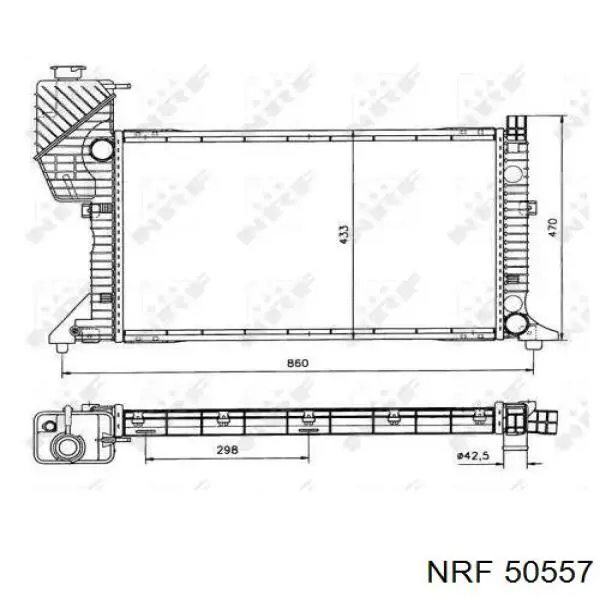 Радиатор 50557 NRF