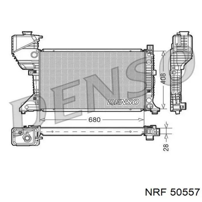 Радиатор охлаждения двигателя NRF 50557 цена, от 150.12 USD