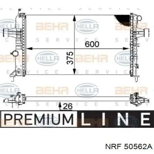 Радиатор 50562A NRF