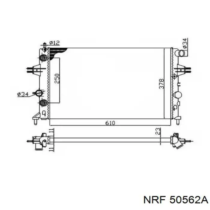 50562A NRF radiador de esfriamento de motor