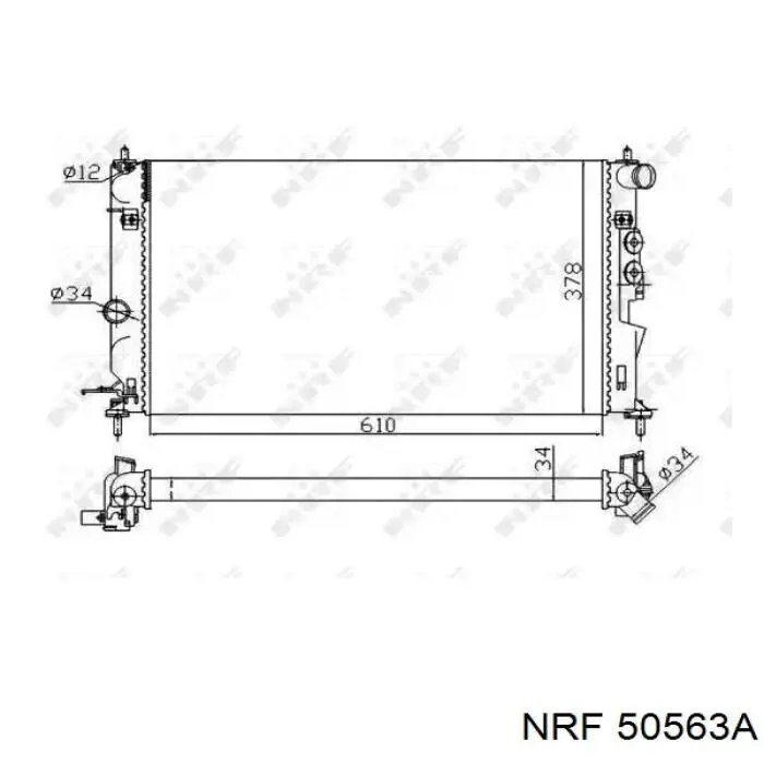 50563A NRF radiador de esfriamento de motor