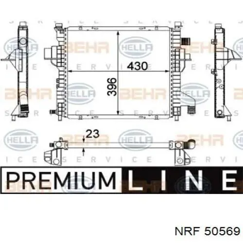 Радиатор 50569 NRF